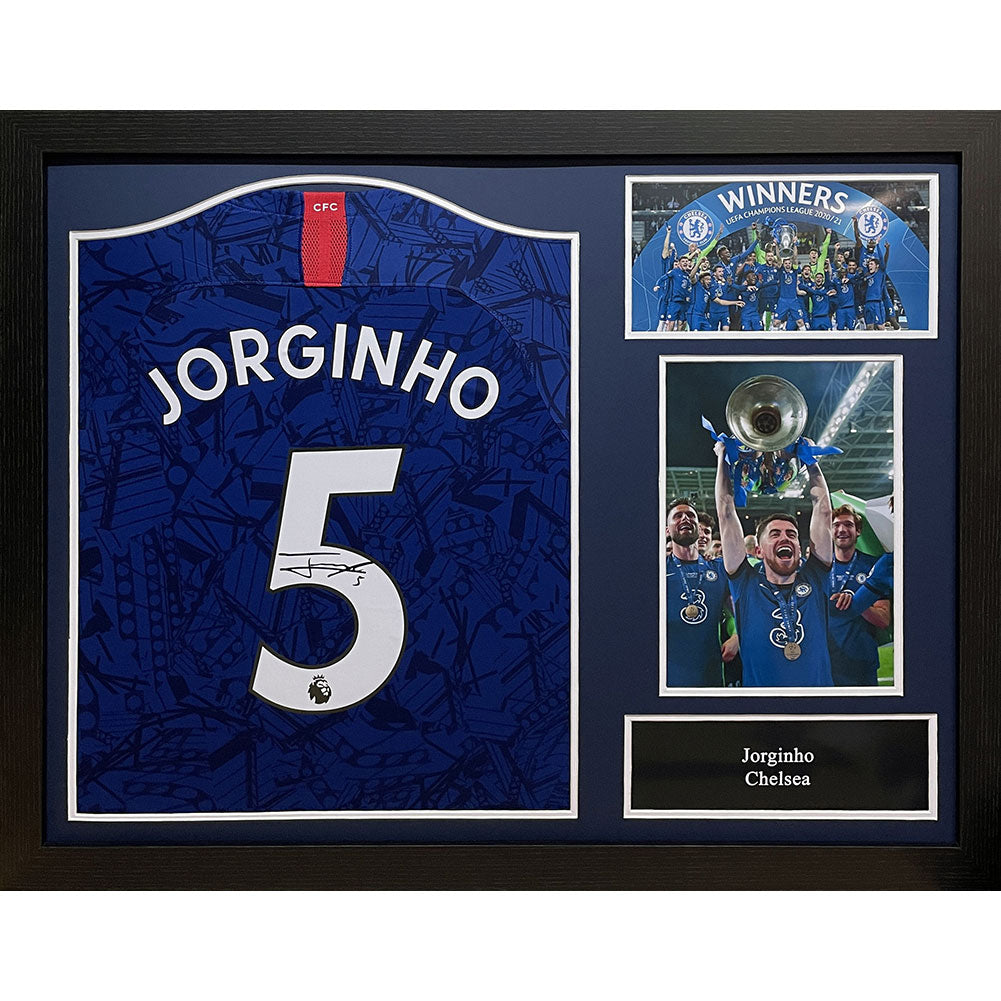 Chelsea FC Jorginho Signed Shirt (Framed)
