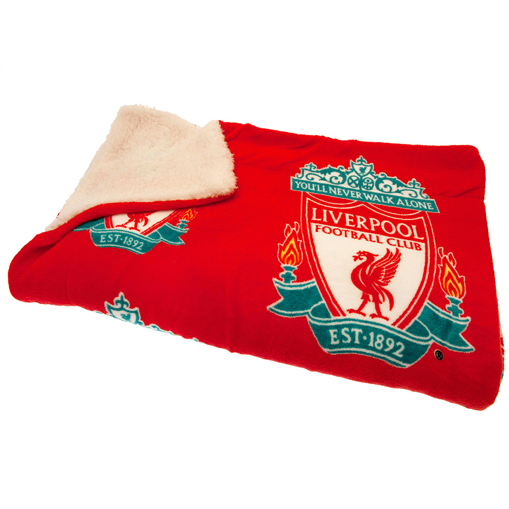 Liverpool FC Sherpa Fleece Blanket