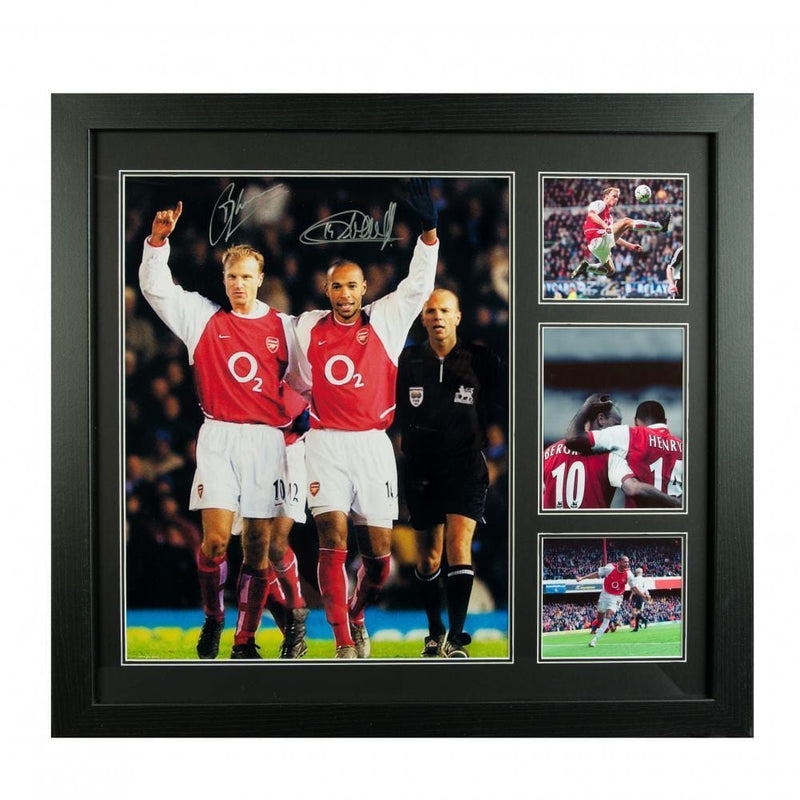 Arsenal FC Bergkamp & Henry Signed Framed Print