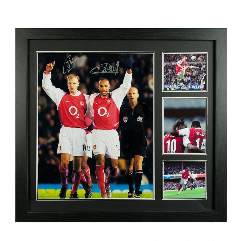 Arsenal FC Bergkamp & Henry Signed Framed Print - Sporty Magpie