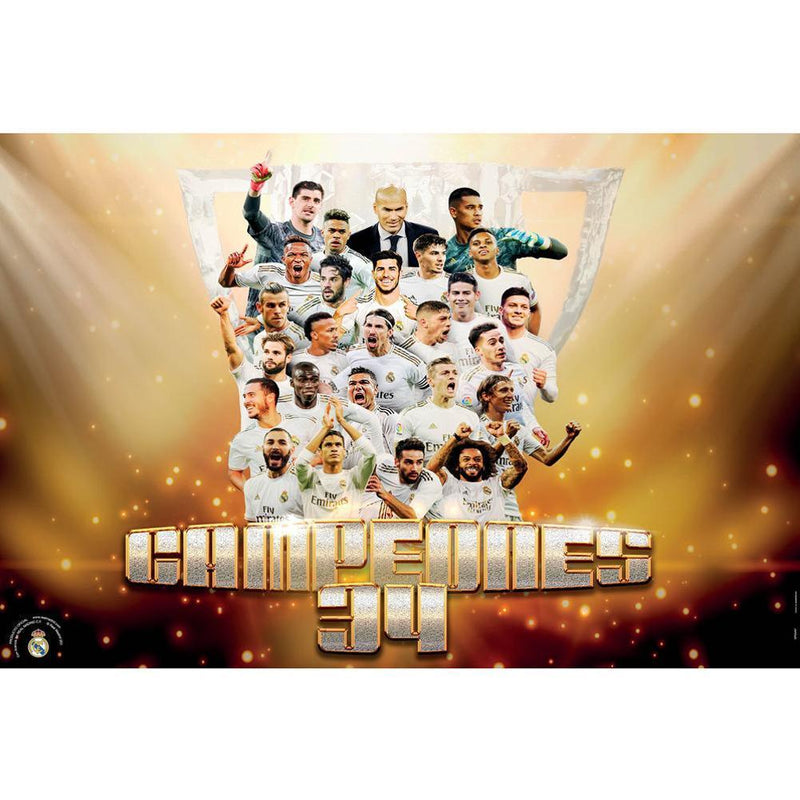 Real Madrid FC Poster Campeones 34 - Sporty Magpie