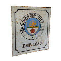 Manchester City FC Retro Logo Sign - Sporty Magpie