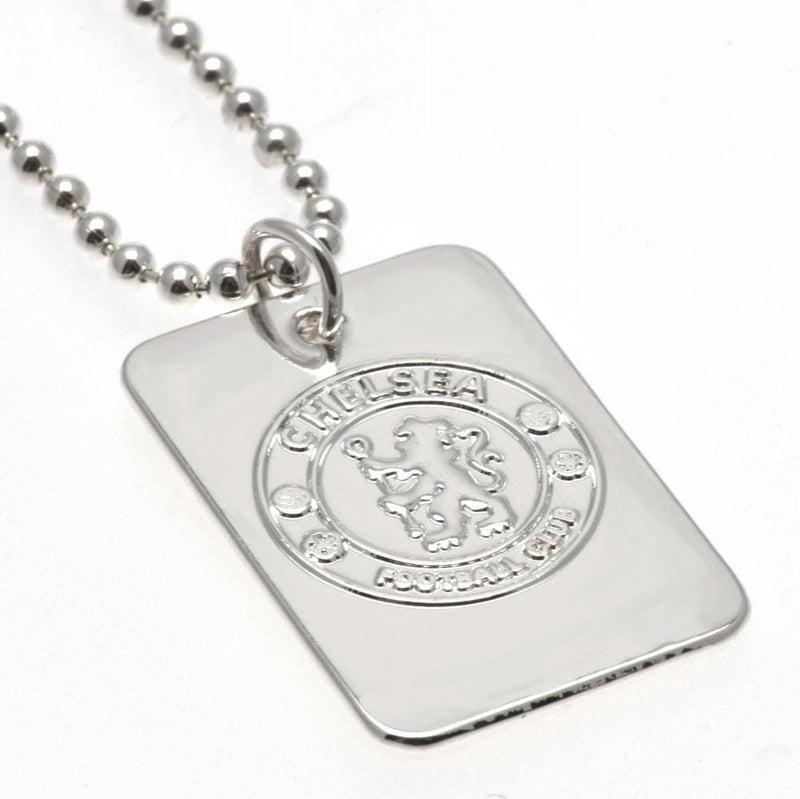 Chelsea FC Silver Plated Dog Tag & Chain - Sporty Magpie