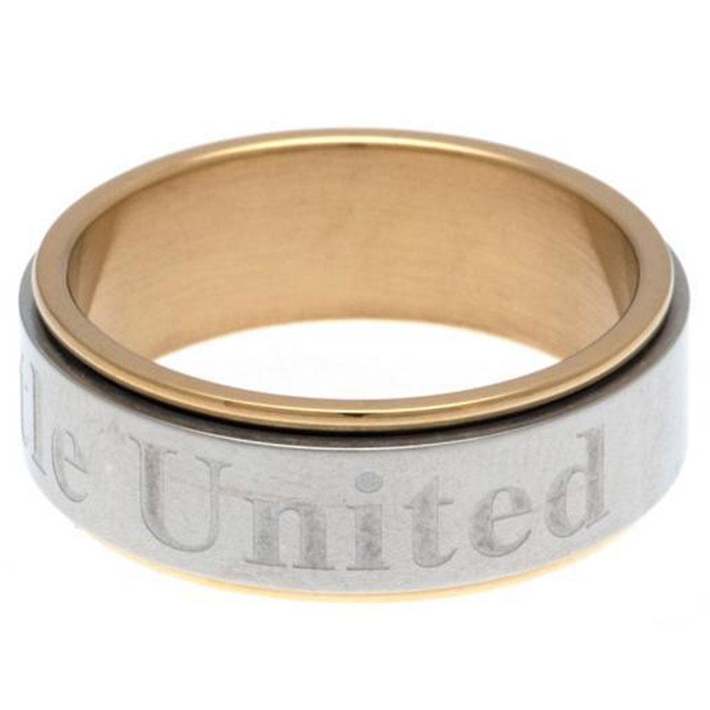 Newcastle United FC Bi Colour Spinner Ring - Sporty Magpie