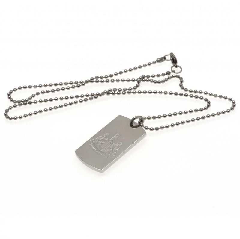 Newcastle United FC Engraved Dog Tag & Chain - Sporty Magpie