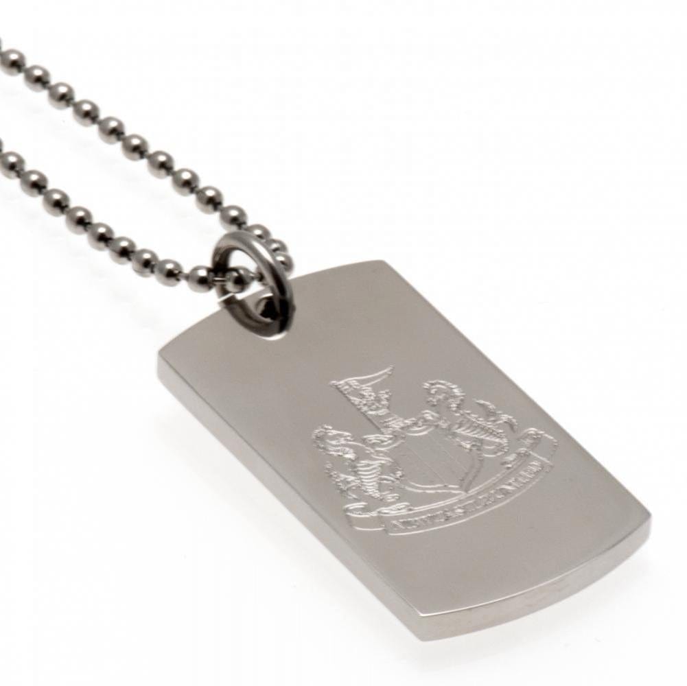 Newcastle United FC Engraved Dog Tag & Chain - Sporty Magpie