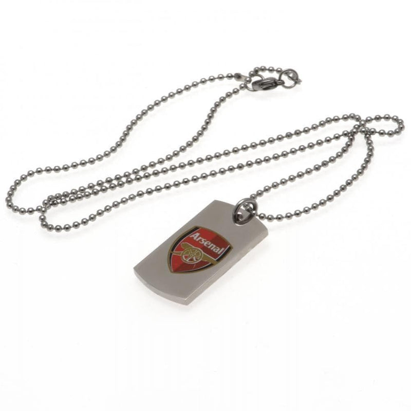 Arsenal FC Colour Crest Dog Tag & Chain - Sporty Magpie