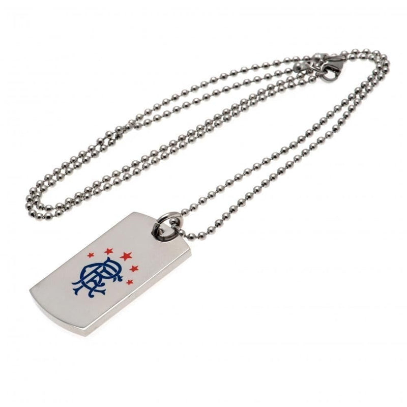 Rangers FC Colour Crest Dog Tag & Chain - Sporty Magpie