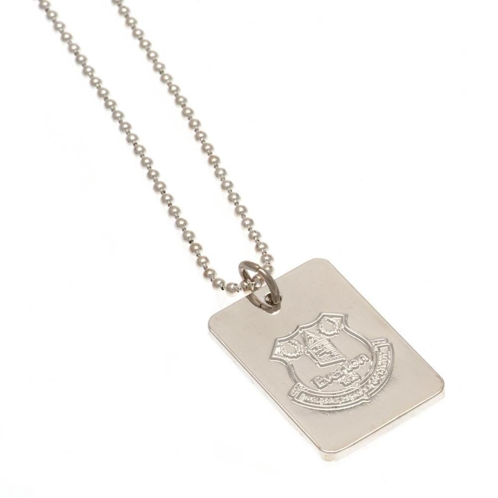 Everton FC Silver Plated Dog Tag & Chain