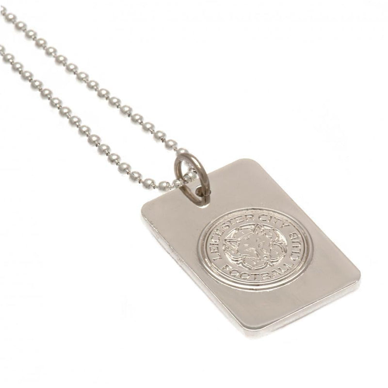 Leicester City FC Silver Plated Dog Tag & Chain - Sporty Magpie