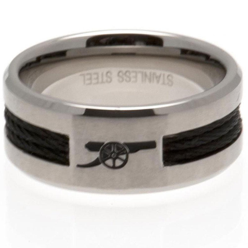 Arsenal FC Black Inlay Ring - Sporty Magpie