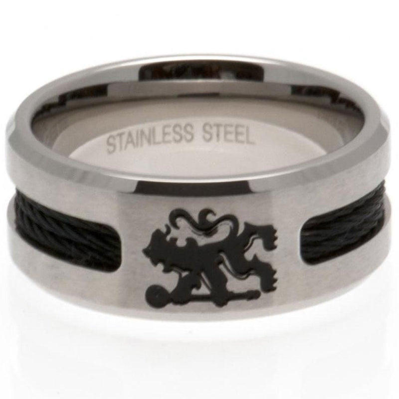 Chelsea FC Black Inlay Ring - Sporty Magpie