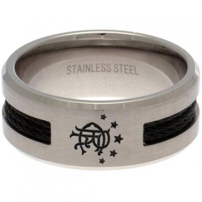 Rangers FC Black Inlay Ring - Sporty Magpie