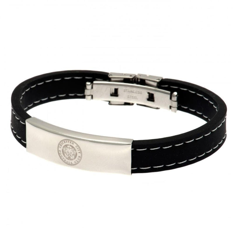 Leicester City FC Stitched Silicone Bracelet BK - Sporty Magpie