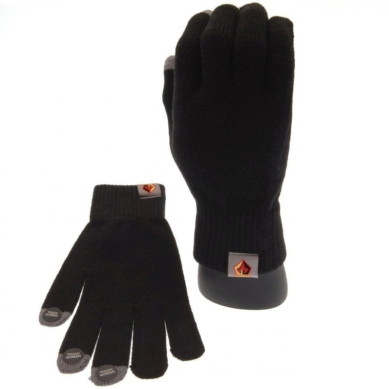 Watford FC Knitted Gloves Adults - Sporty Magpie