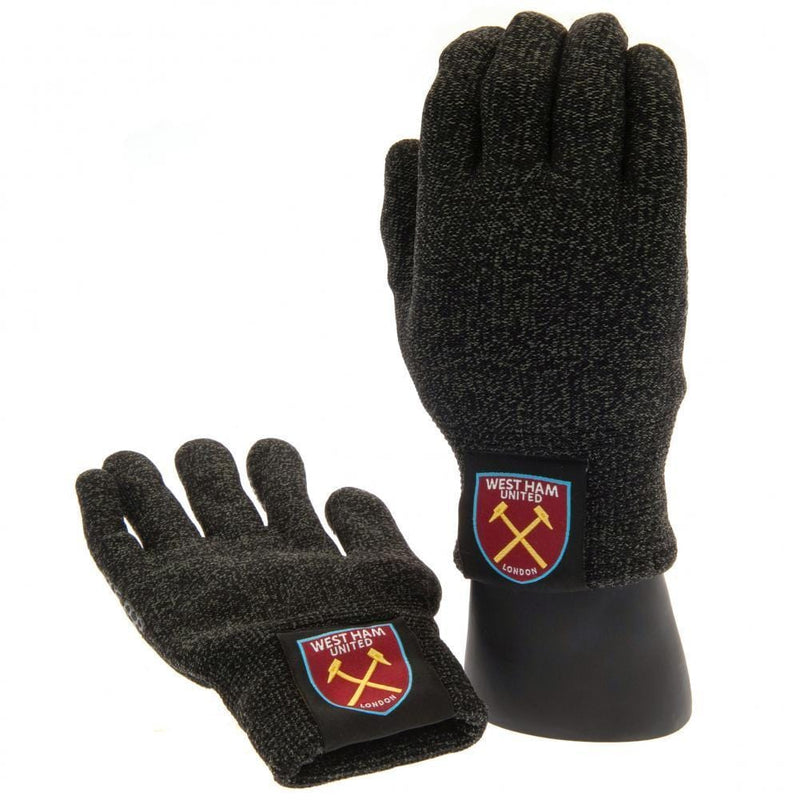 West Ham United FC Luxury Touchscreen Gloves Youths - Sporty Magpie