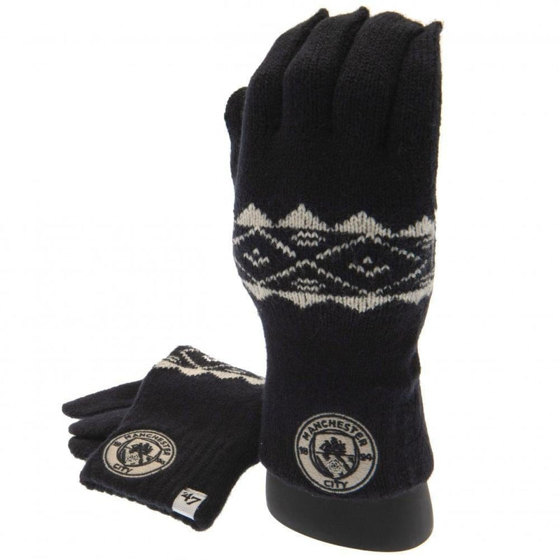 Manchester City FC Knitted Gloves Adult - Sporty Magpie